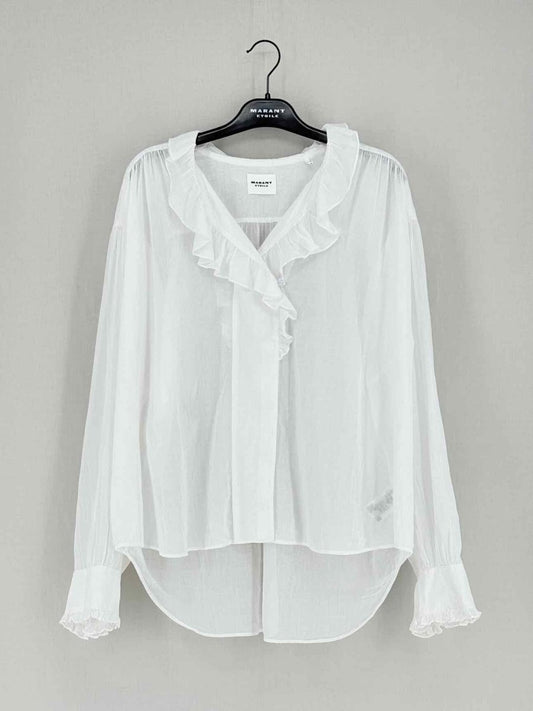 Pre - loved MARANT ETOILE White Size US 4 Blouse at Reems Closet