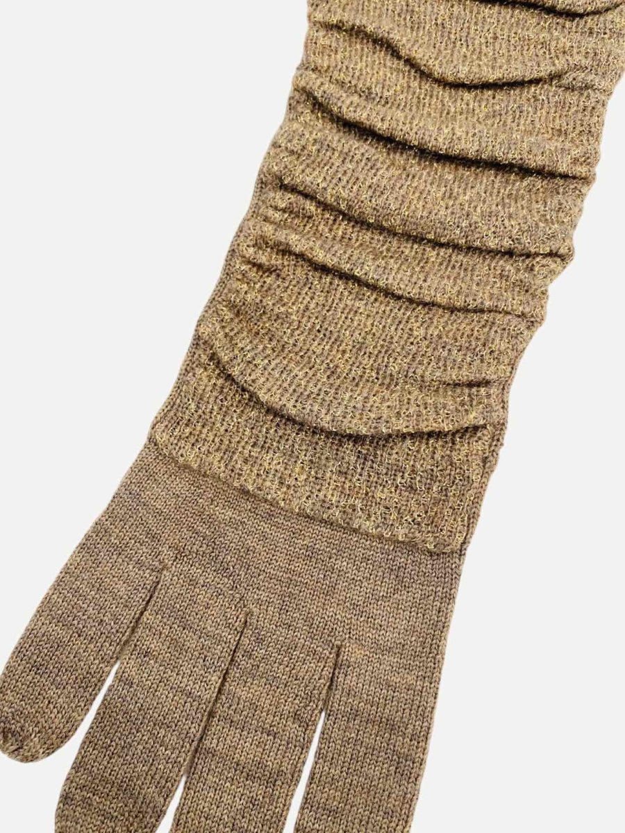 Pre - loved MARC BY MARC JACOBS Knit Brown Gloves at Reems Closet