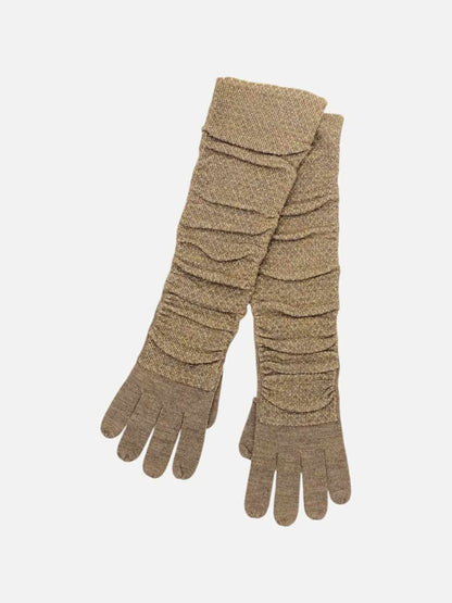 Pre - loved MARC BY MARC JACOBS Knit Brown Gloves at Reems Closet