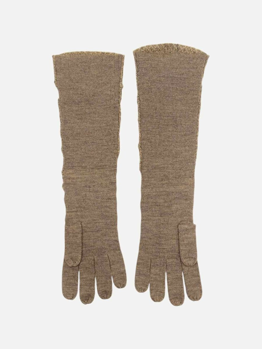 Pre - loved MARC BY MARC JACOBS Knit Brown Gloves at Reems Closet