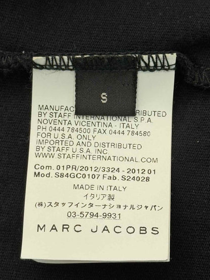 Pre - loved MARC JACOBS Black Multicolor Printed Size Small T-shirt at Reems Closet