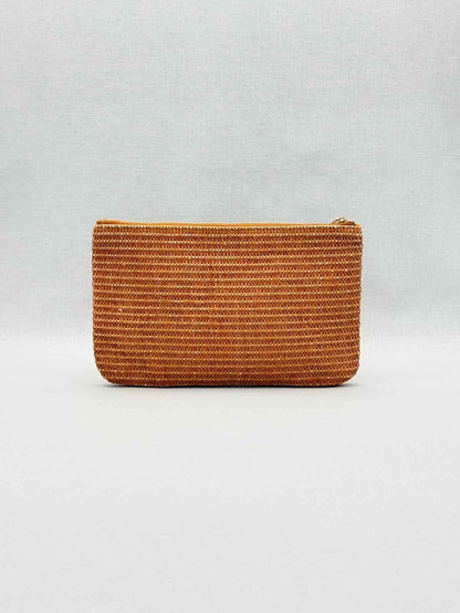 Pre-loved MARC JACOBS Brown Floral Embroidered Pouch at Reems Closet