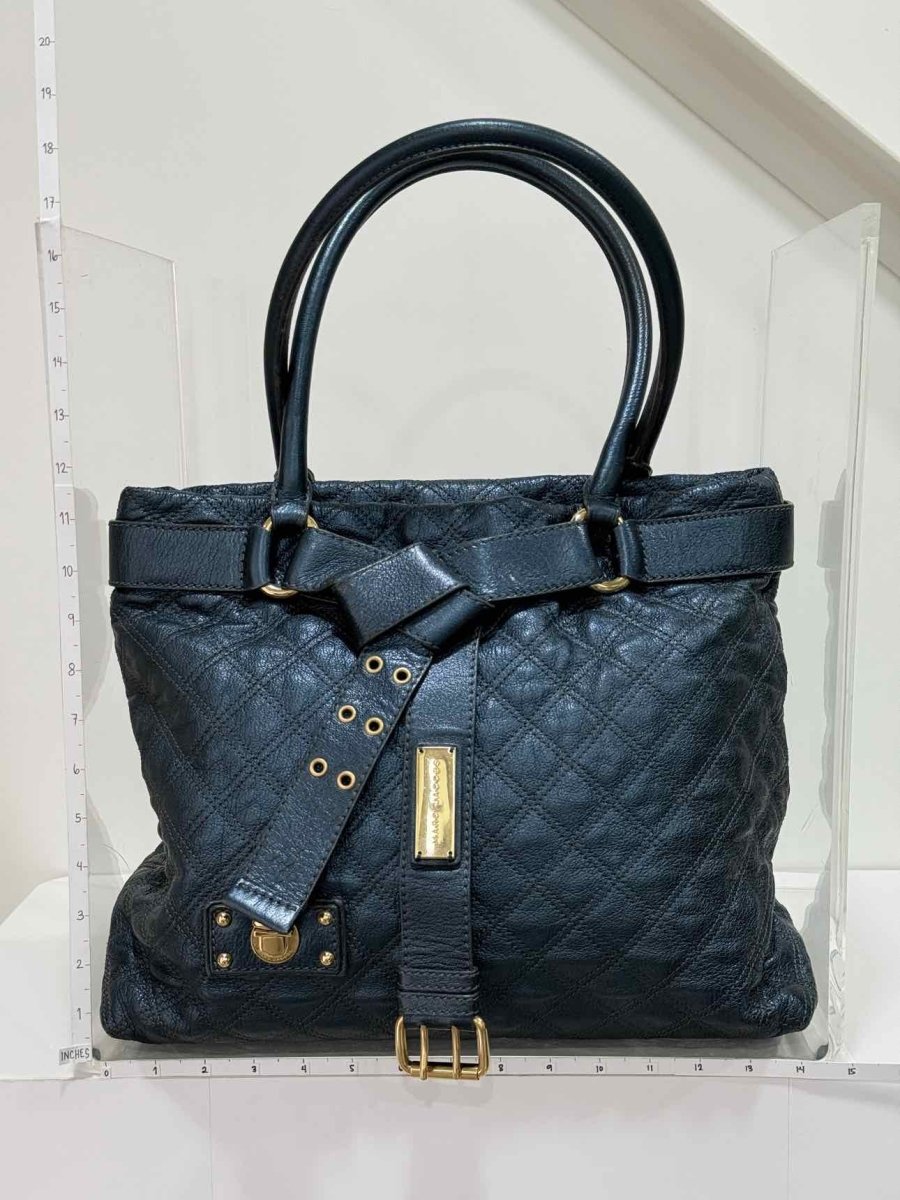 Pre-loved MARC JACOBS Bruna Metallic Blue Quilted Tote Bag at Reems Closet