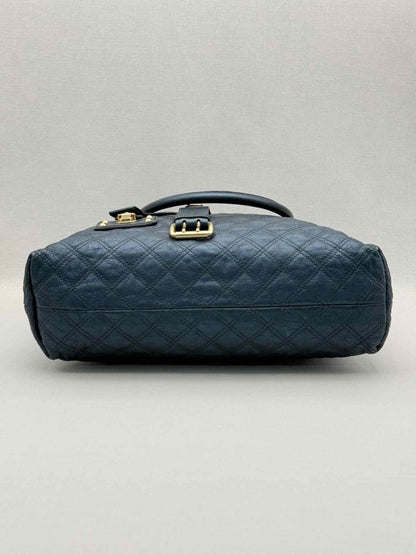 Pre-loved MARC JACOBS Bruna Metallic Blue Quilted Tote Bag at Reems Closet