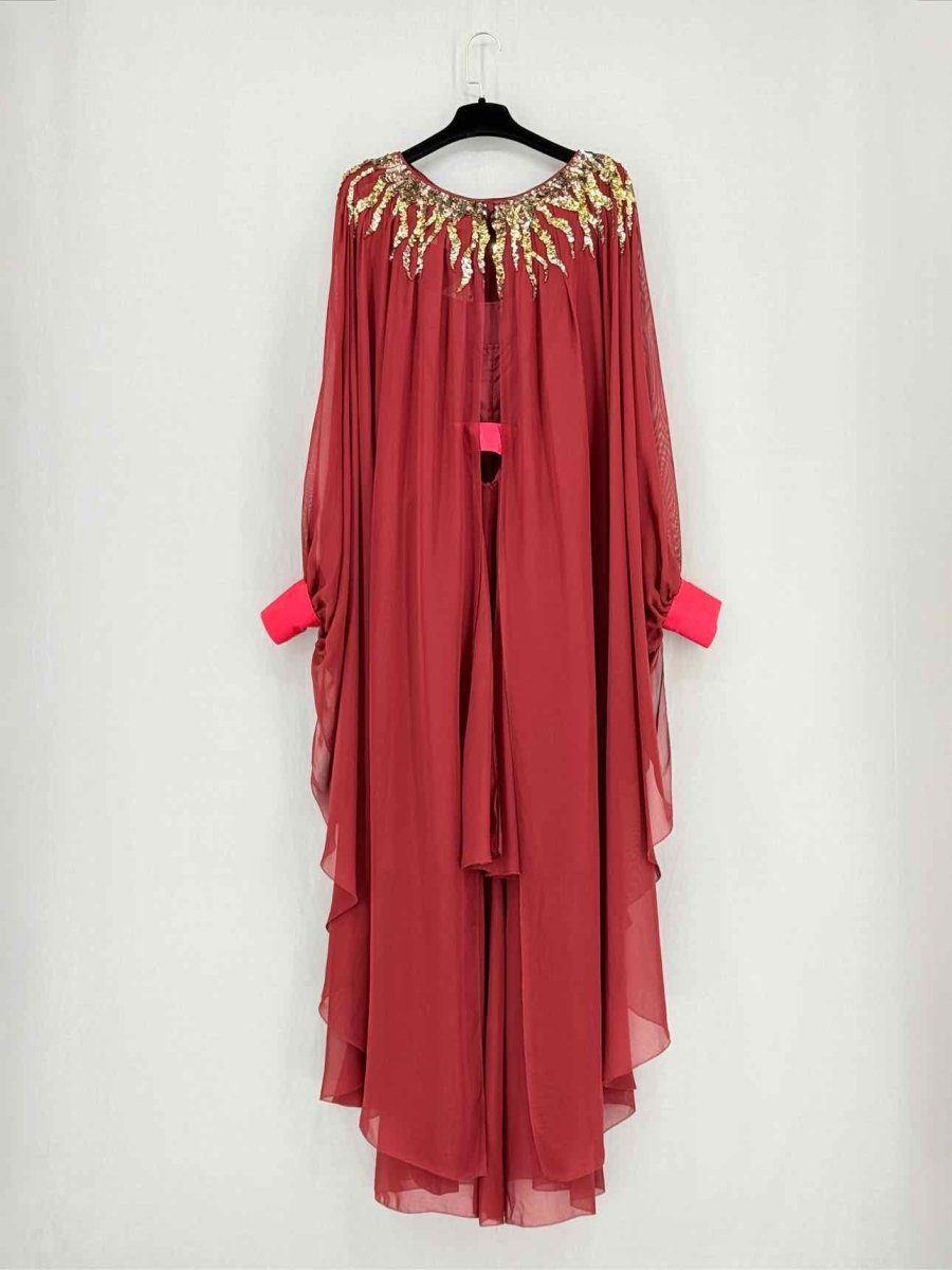 Pre - loved MARC JACOBS Kaftan Burgundy Size US 8 Midi Dress at Reems Closet
