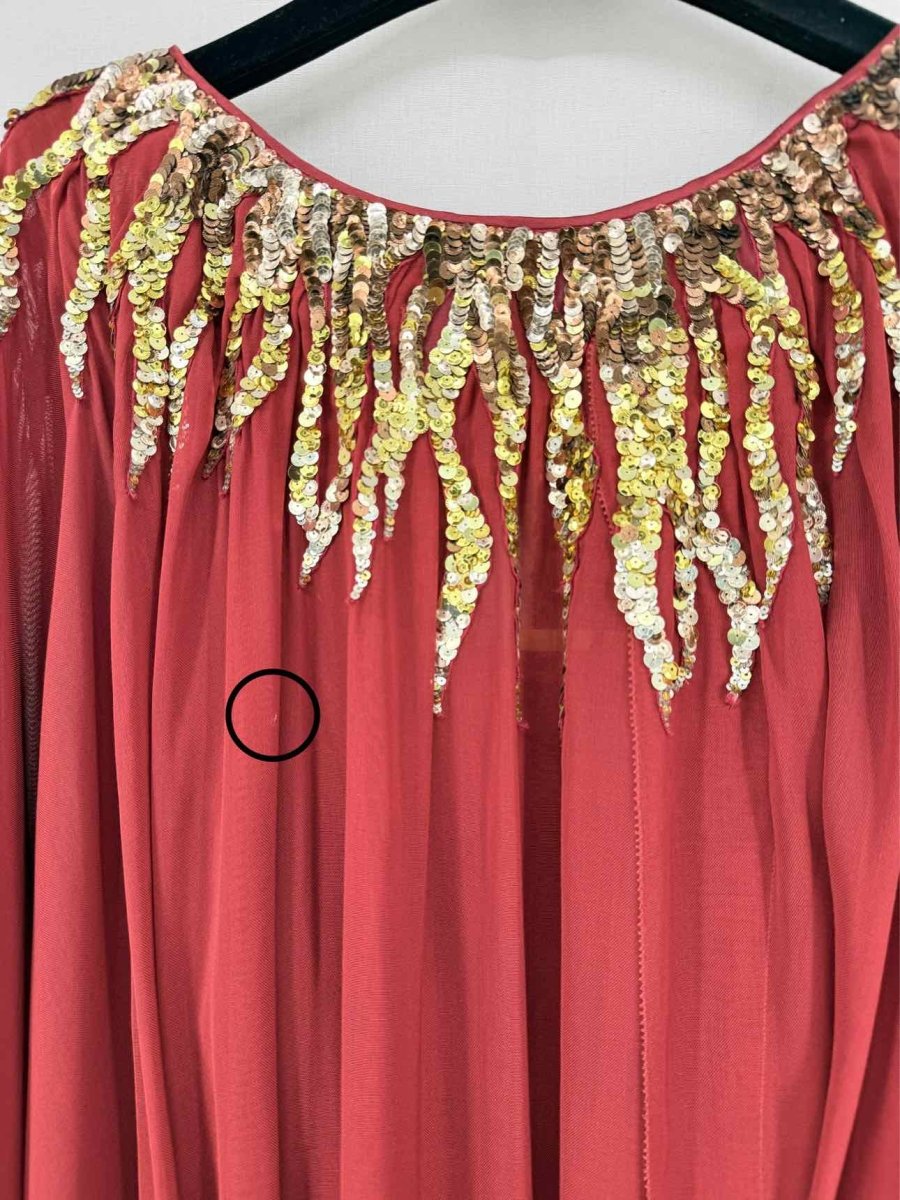 Pre - loved MARC JACOBS Kaftan Burgundy Size US 8 Midi Dress at Reems Closet