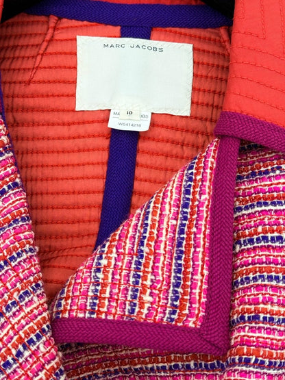 Pre - loved MARC JACOBS Pink Multicolor Tweed Size US 10 Jacket at Reems Closet