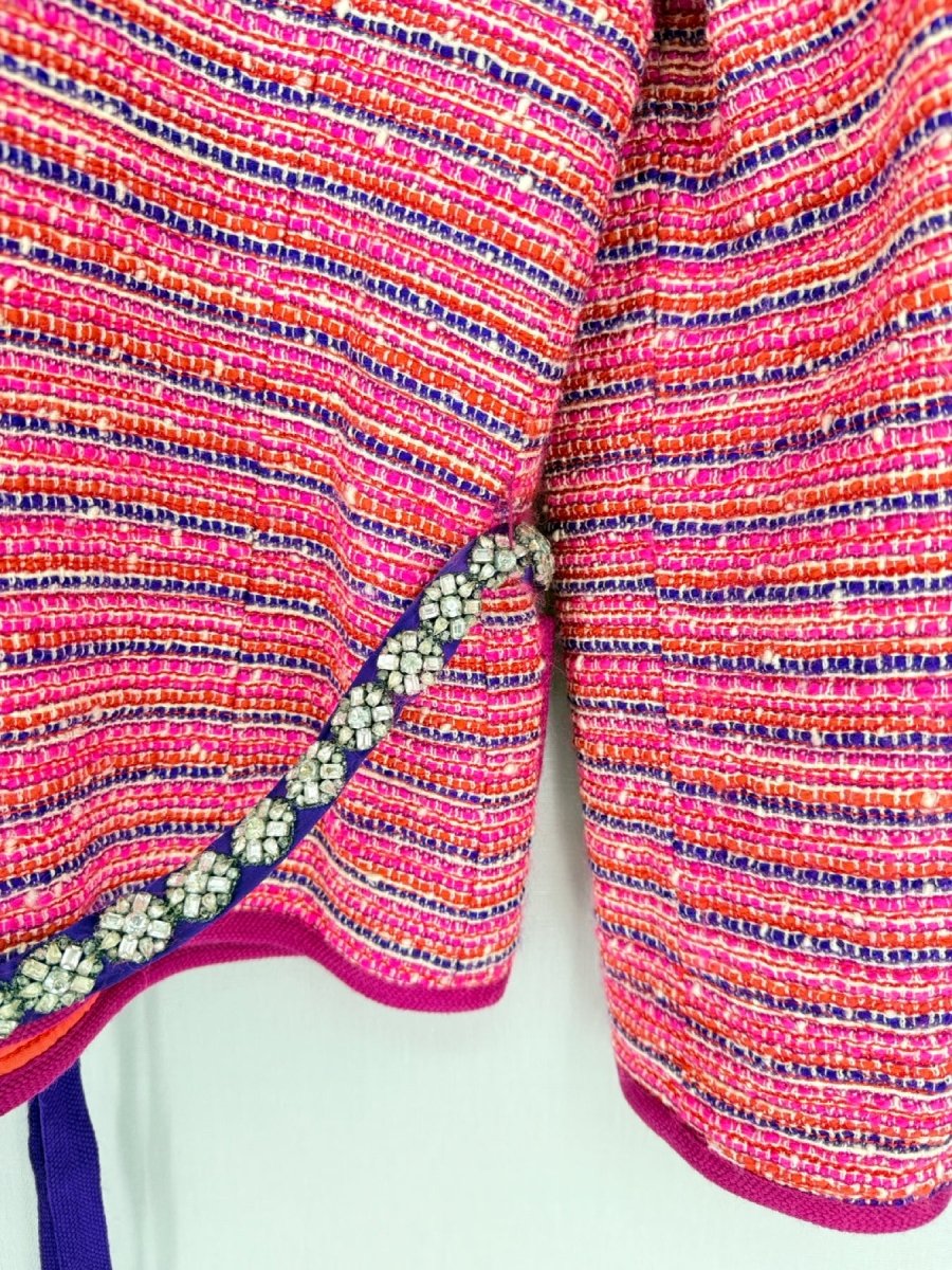Pre - loved MARC JACOBS Pink Multicolor Tweed Size US 10 Jacket at Reems Closet