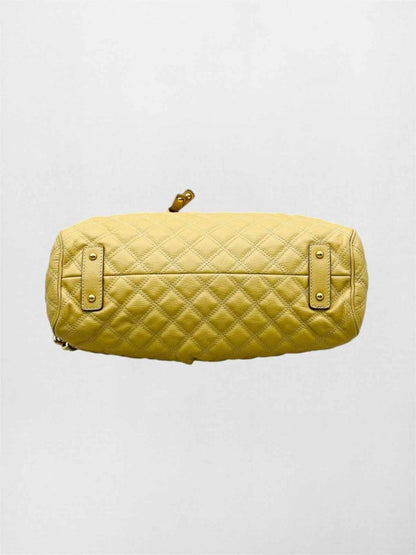 Pre-loved MARC JACOBS Stam Bag Beige Quilted Top Handle at Reems Closet
