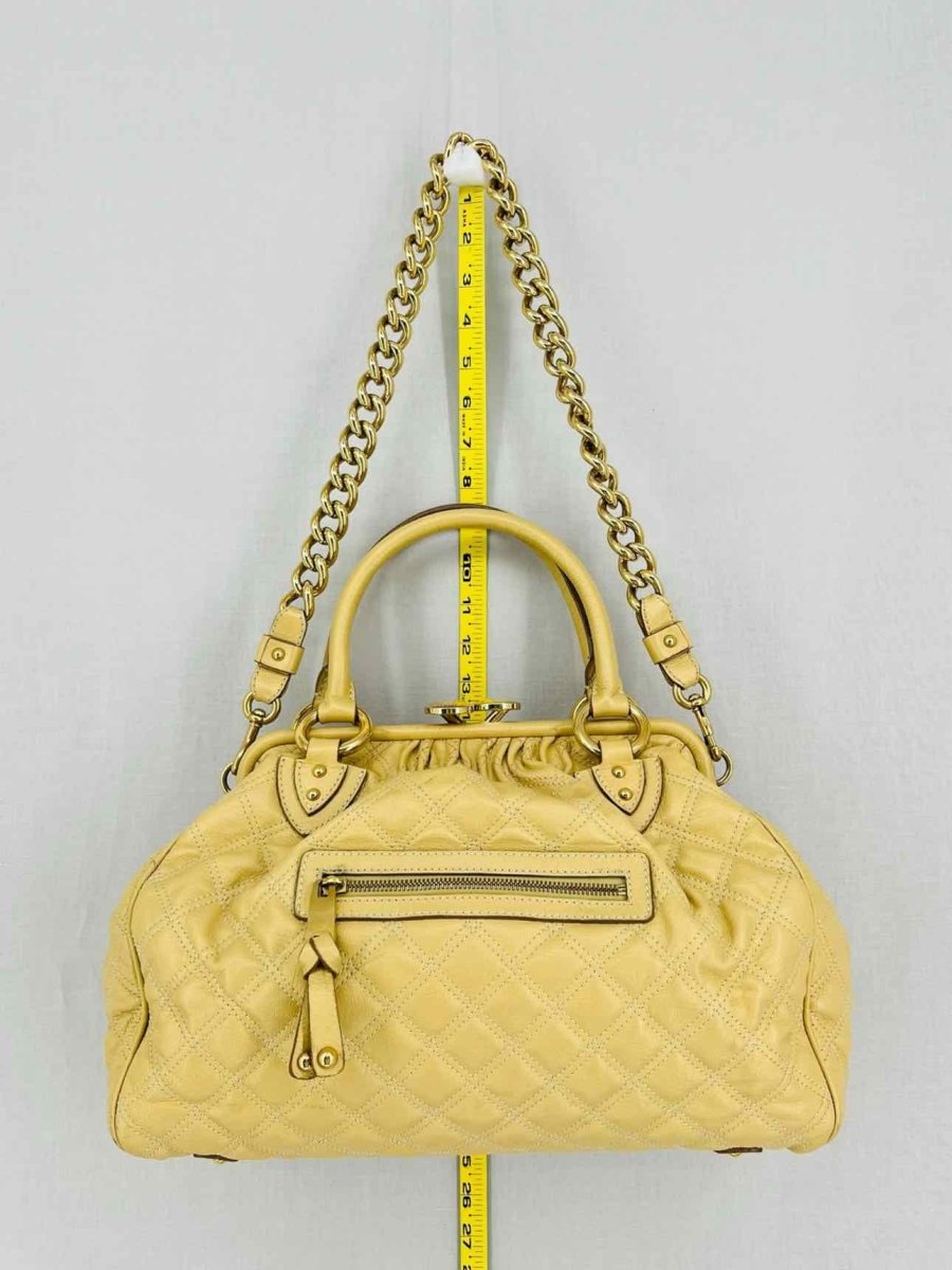 Pre-loved MARC JACOBS Stam Bag Beige Quilted Top Handle at Reems Closet