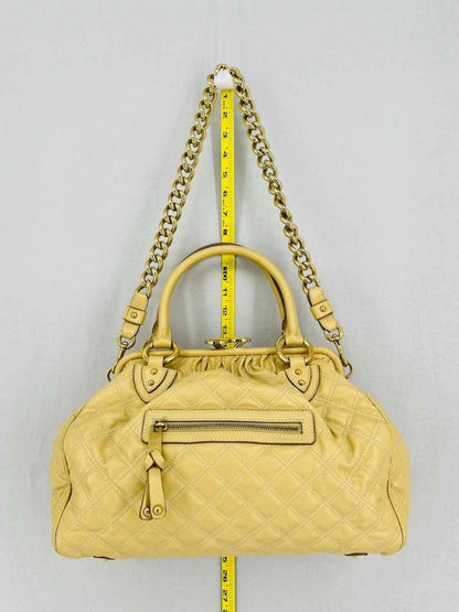 Pre-loved MARC JACOBS Stam Bag Beige Quilted Top Handle at Reems Closet
