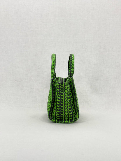 Pre - loved MARC JACOBS The Monogram Black & Green Tote Bag at Reems Closet