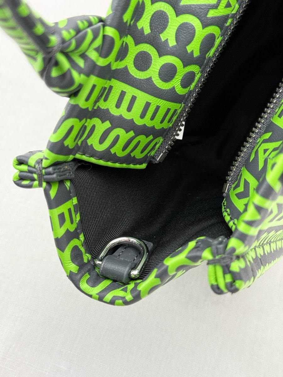 Pre - loved MARC JACOBS The Monogram Black & Green Tote Bag at Reems Closet