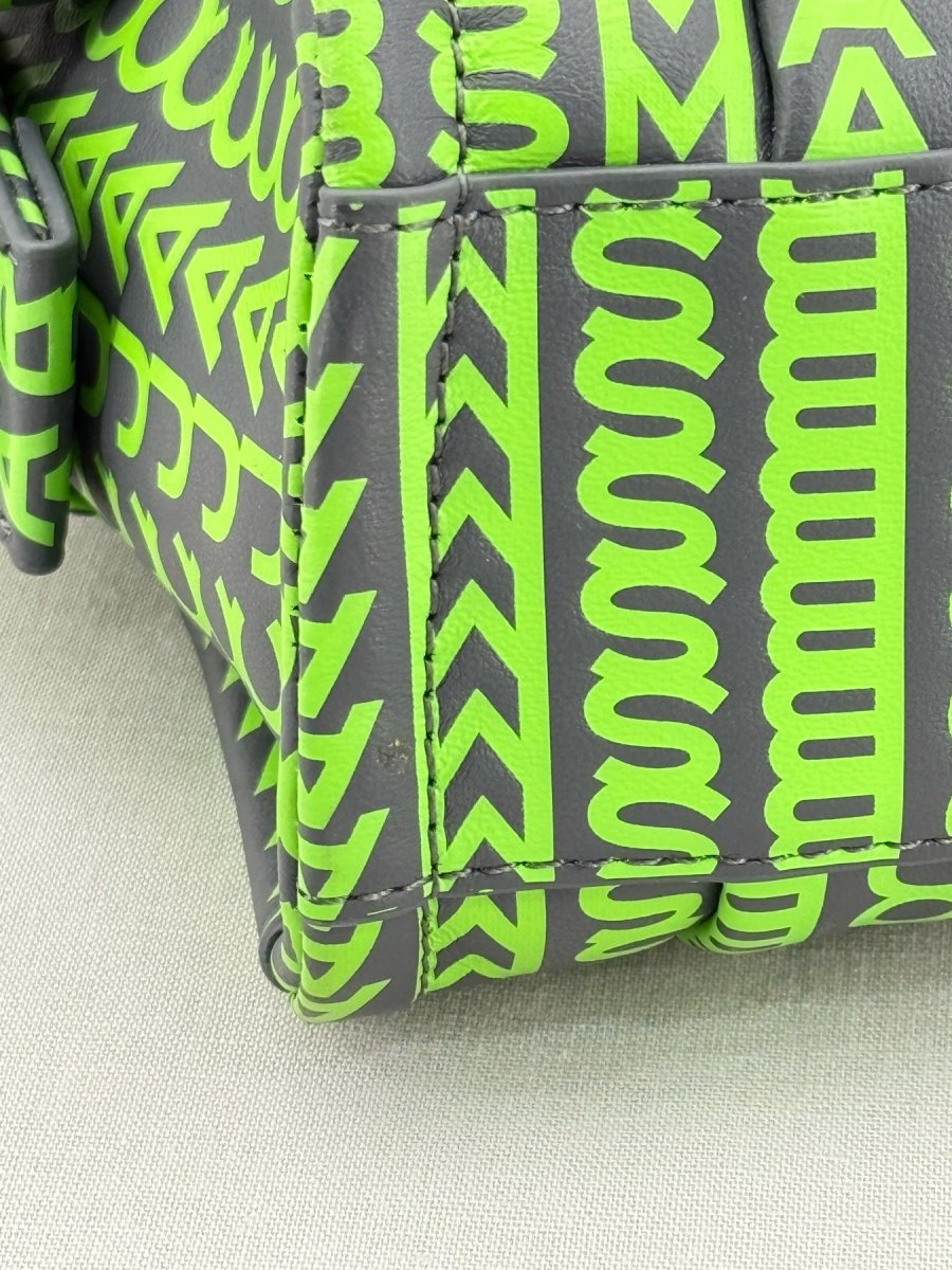 Pre - loved MARC JACOBS The Monogram Black & Green Tote Bag at Reems Closet