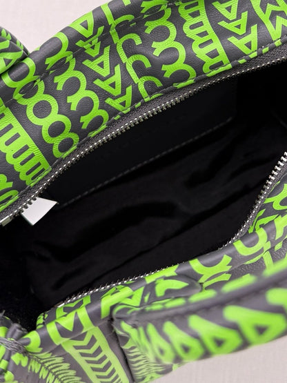 Pre - loved MARC JACOBS The Monogram Black & Green Tote Bag at Reems Closet