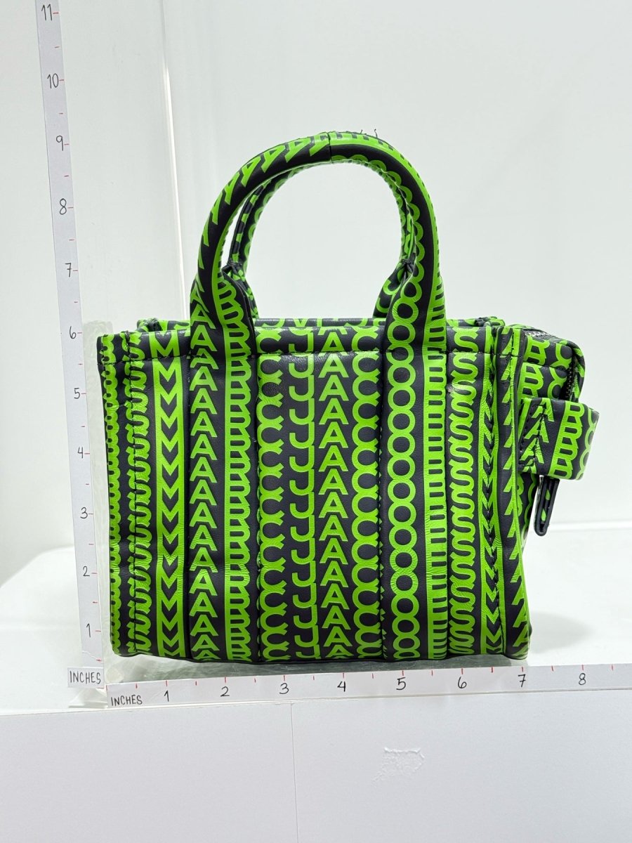 Pre - loved MARC JACOBS The Monogram Black & Green Tote Bag at Reems Closet