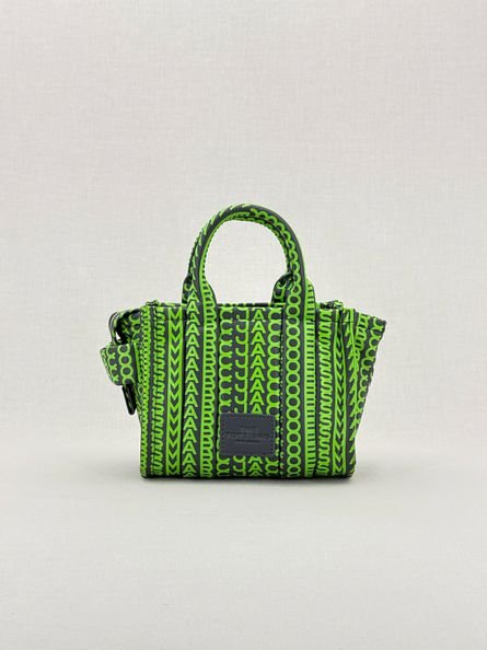 Pre - loved MARC JACOBS The Monogram Black & Green Tote Bag at Reems Closet