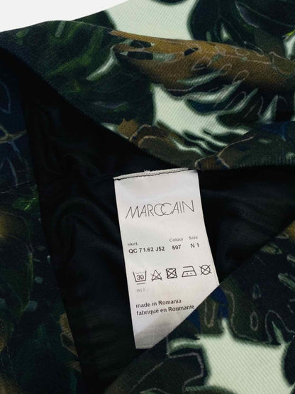 Pre - loved MARCCAIN Green Multicolor Jungle Print Mini Skirt at Reems Closet