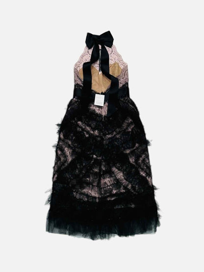 Pre - loved MARCHESA Black & Pink Evening Dress at Reems Closet