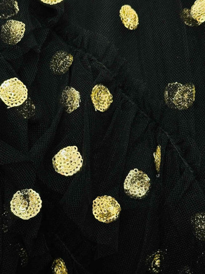 Pre - loved MARCHESA NOTTE Black & Gold Size US 8 Long Dress at Reems Closet