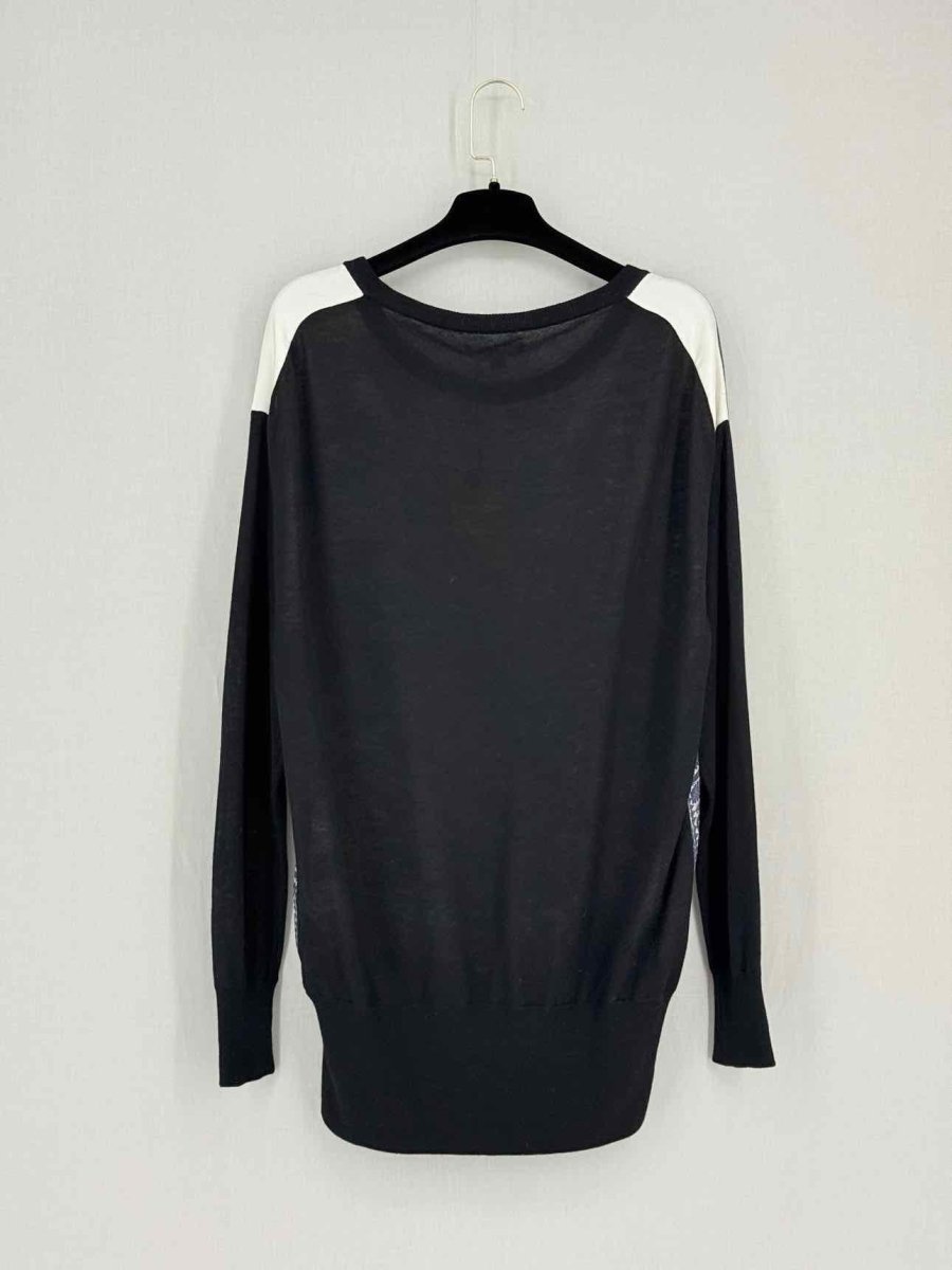 Pre - loved MARCHESA VOYAGE Black Multicolor Size Small Sweater at Reems Closet