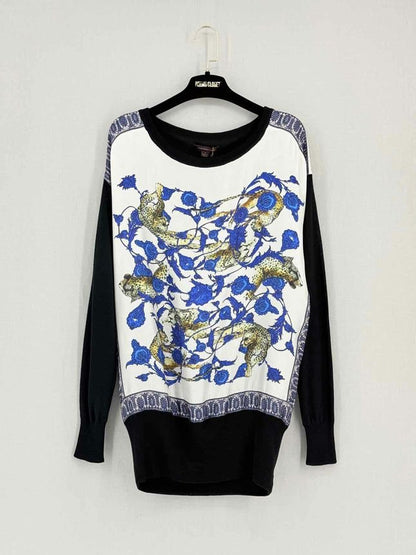 Pre - loved MARCHESA VOYAGE Black Multicolor Size Small Sweater at Reems Closet