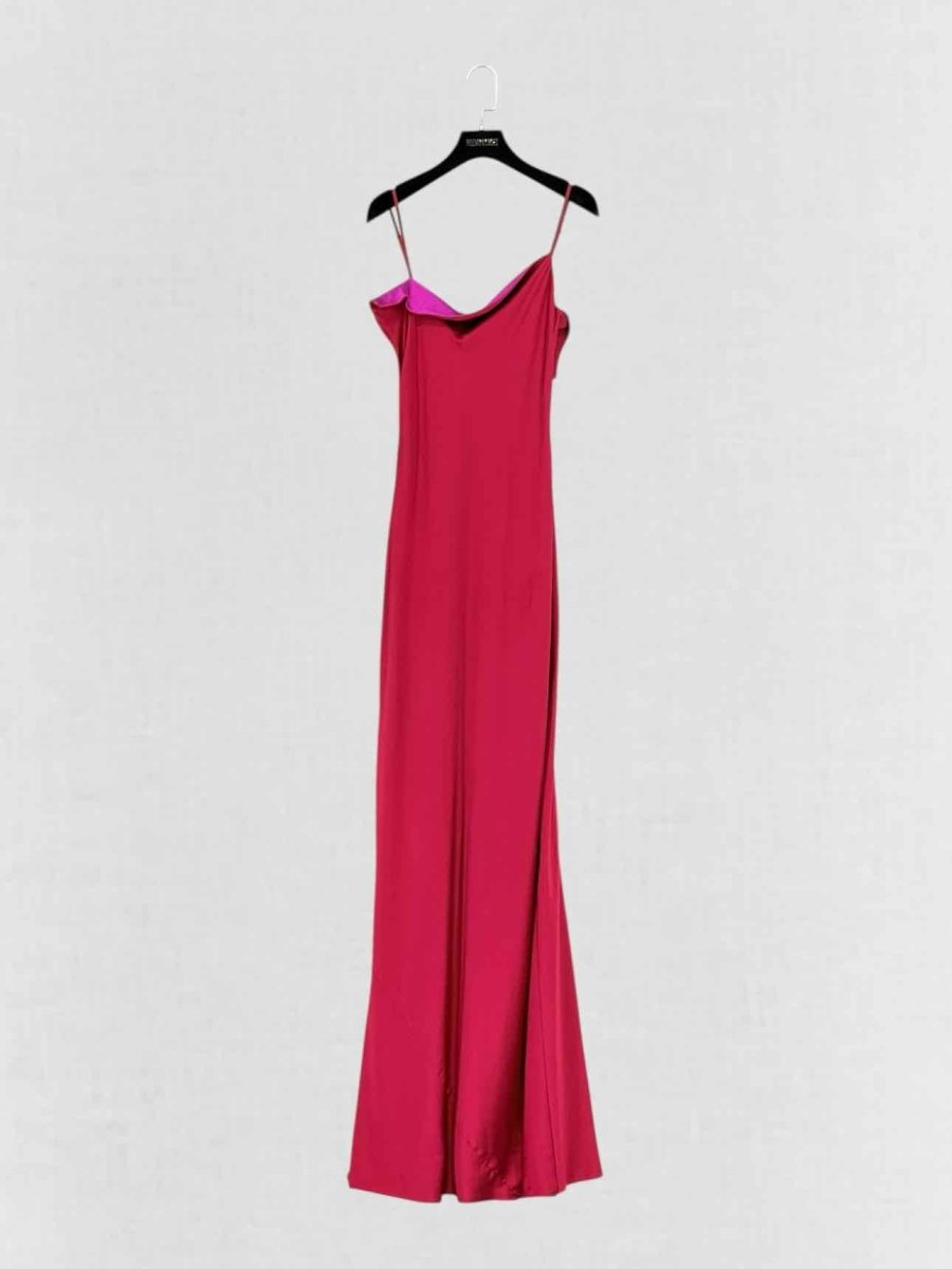 Pre - loved MARIA BIANCA NERO Red & Pink Size Medium Midi Dress at Reems Closet