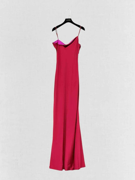 Pre - loved MARIA BIANCA NERO Red & Pink Size Medium Midi Dress at Reems Closet