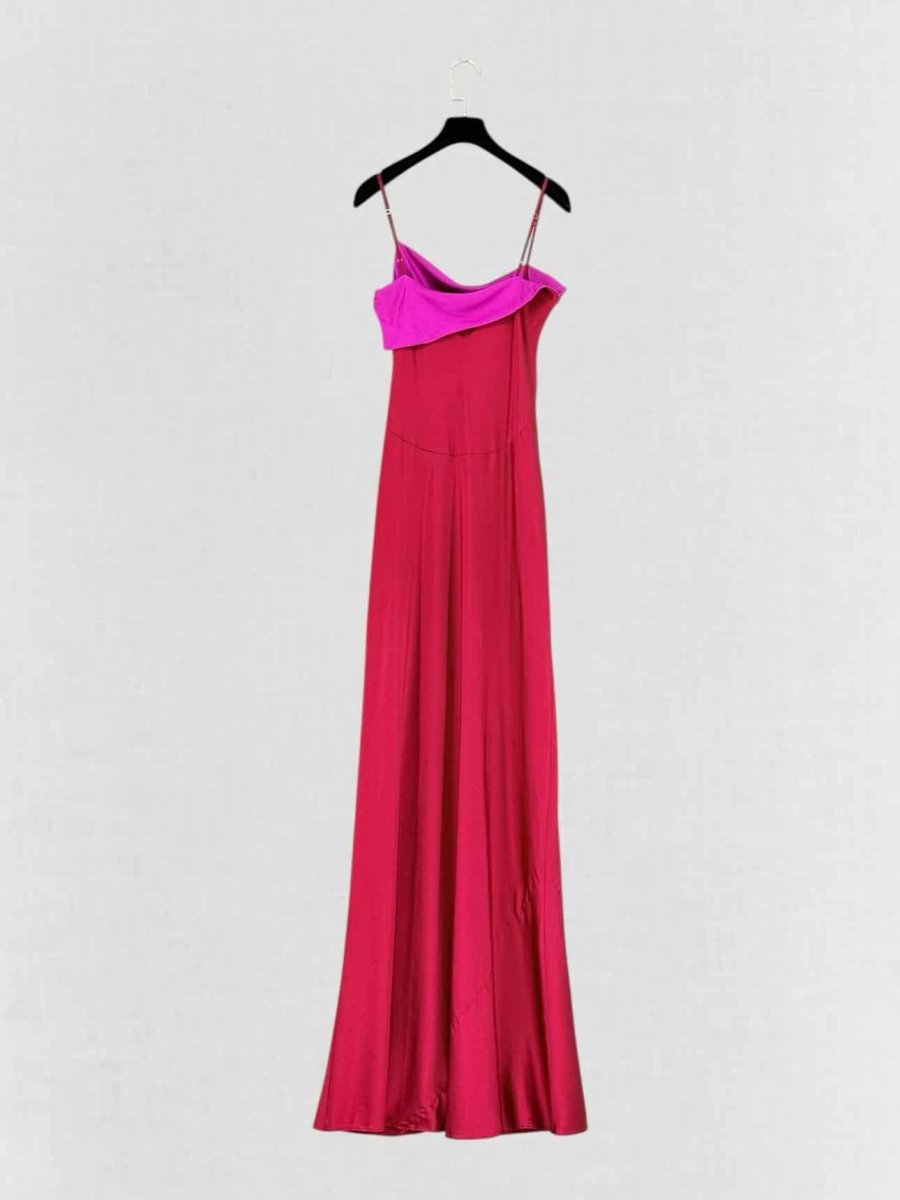 Pre - loved MARIA BIANCA NERO Red & Pink Size Medium Midi Dress at Reems Closet