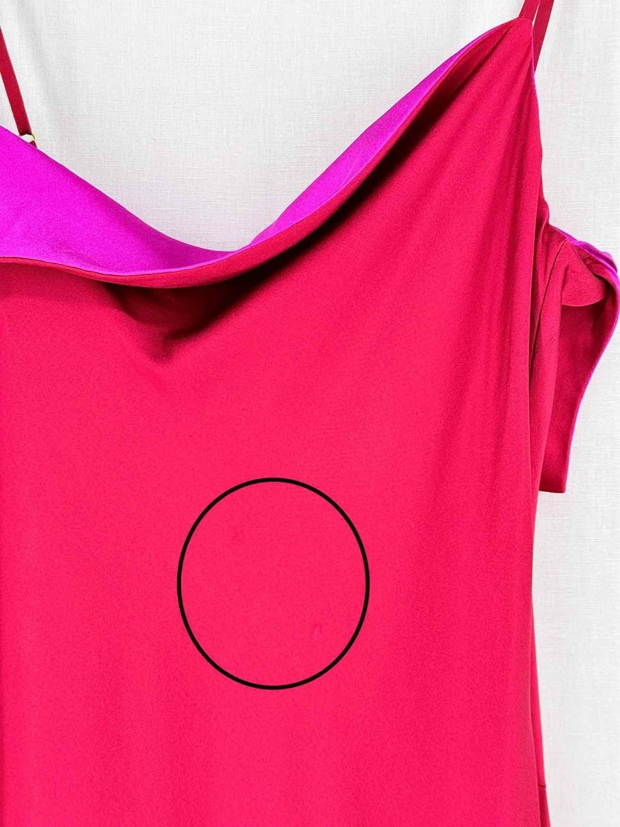 Pre - loved MARIA BIANCA NERO Red & Pink Size Medium Midi Dress at Reems Closet