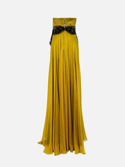 Pre - loved MARIA LUCIANA HOHAN Gold & Black Evening Dress at Reems Closet