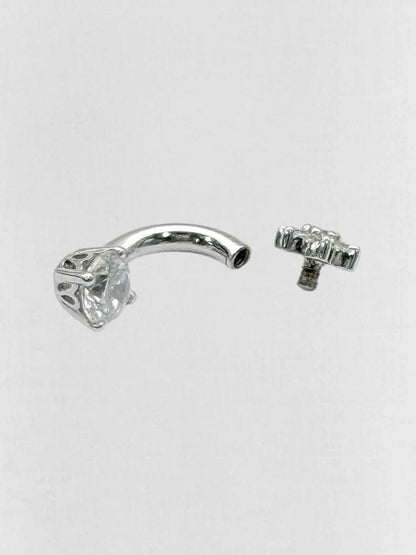 Pre - loved MARIA TASH Diamond Flower &amp; Scallop Set Earring at Reems Closet