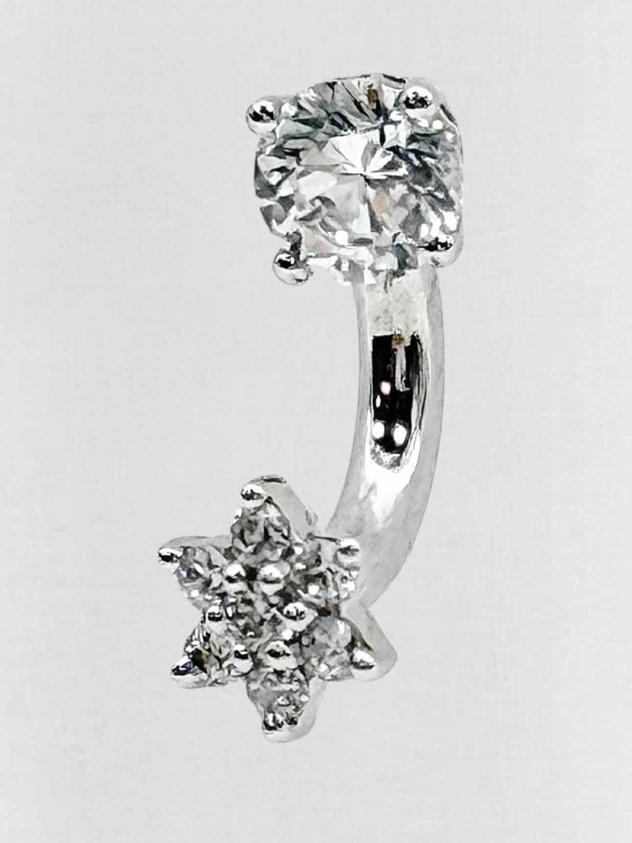 Pre - loved MARIA TASH Diamond Flower &amp; Scallop Set Earring at Reems Closet