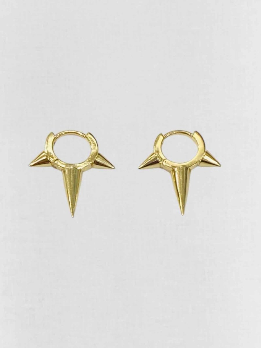 Pre - loved MARIA TASH Triple Spike Huggie Earrings at Reems Closet