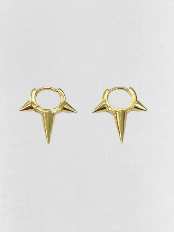 Pre - loved MARIA TASH Triple Spike Huggie Earrings at Reems Closet