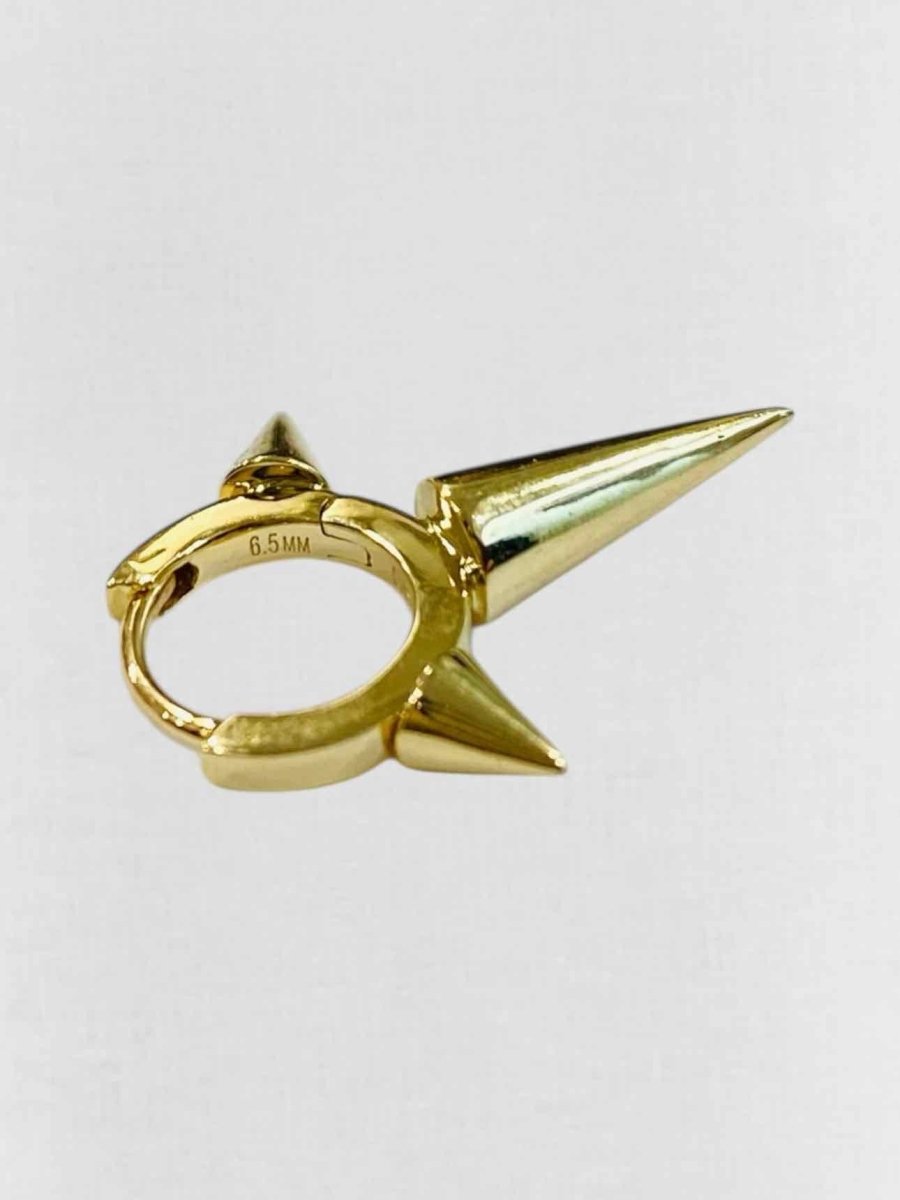 Pre - loved MARIA TASH Triple Spike Huggie Earrings at Reems Closet