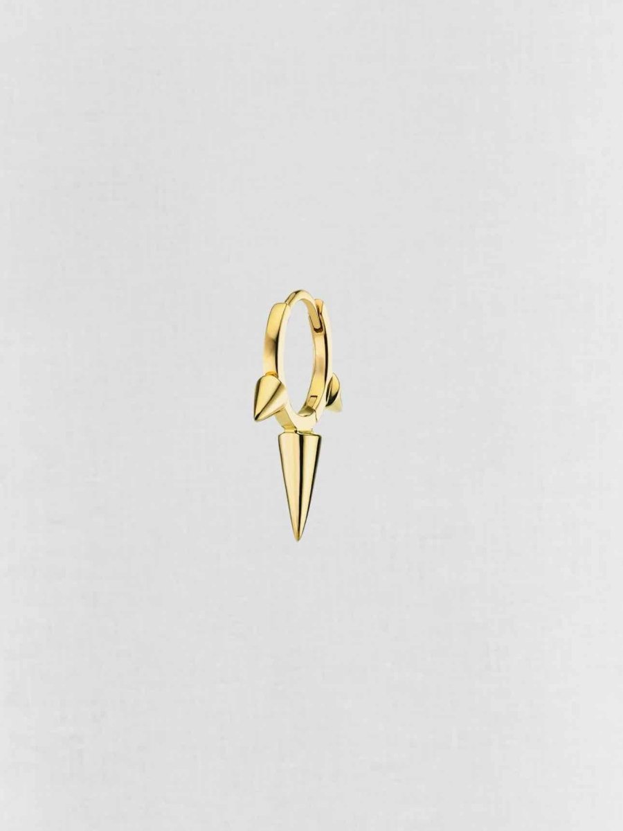 Pre - loved MARIA TASH Triple Spike Huggie Earrings at Reems Closet