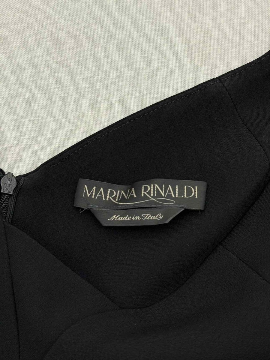 Pre-loved MARINA RINALDI Black Size Large Midi Dress at Reems Closet