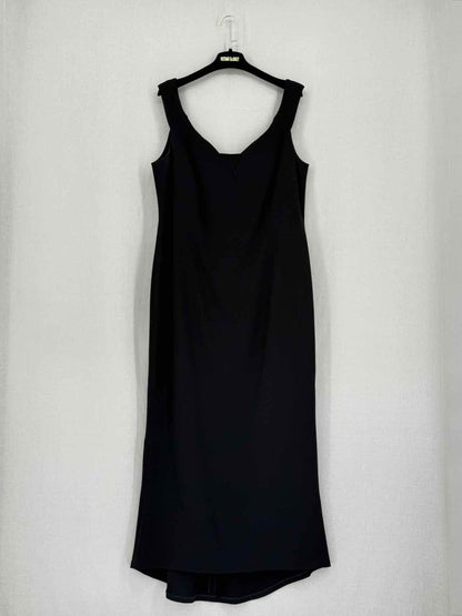 Pre-loved MARINA RINALDI Black Size Large Midi Dress at Reems Closet