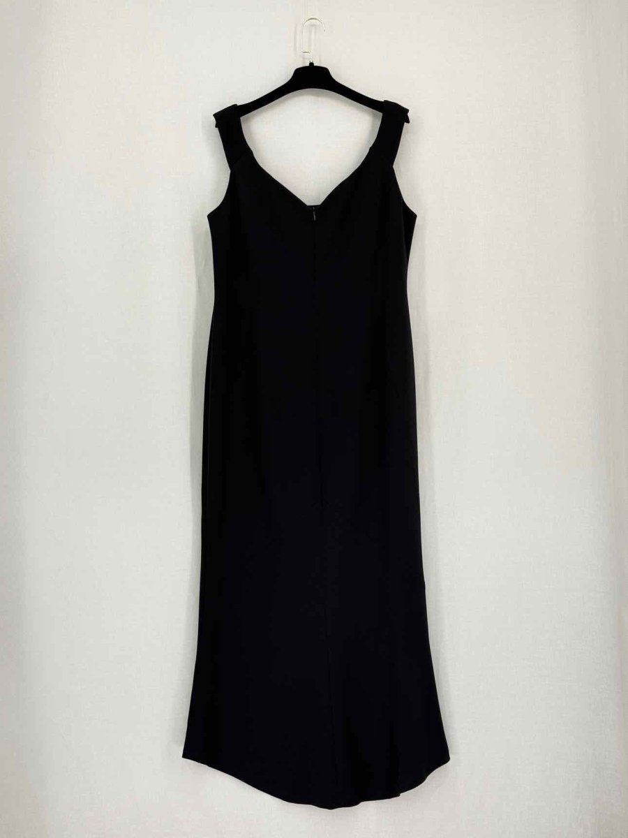 Pre-loved MARINA RINALDI Black Size Large Midi Dress at Reems Closet