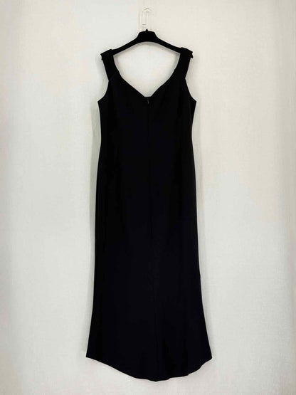 Pre-loved MARINA RINALDI Black Size Large Midi Dress at Reems Closet