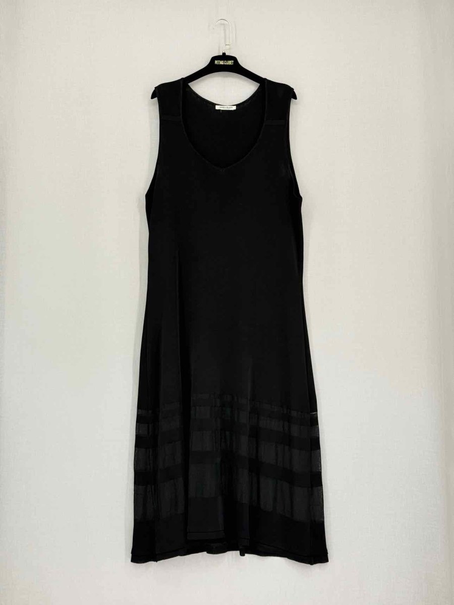 Pre-loved MARINA RINALDI Black Size XLarge Midi Dress at Reems Closet
