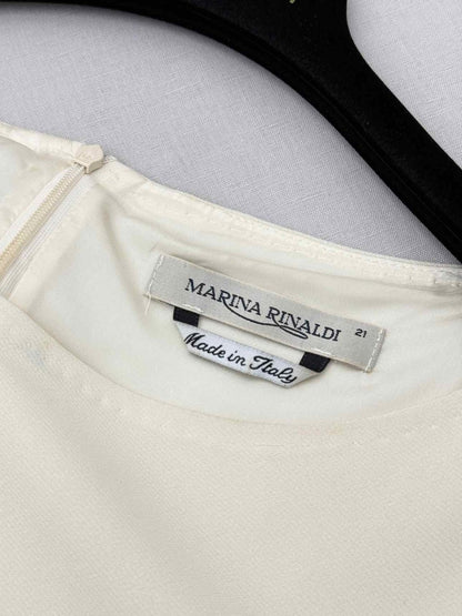Pre-loved MARINA RINALDI Black & White Size US 12 Midi Dress at Reems Closet