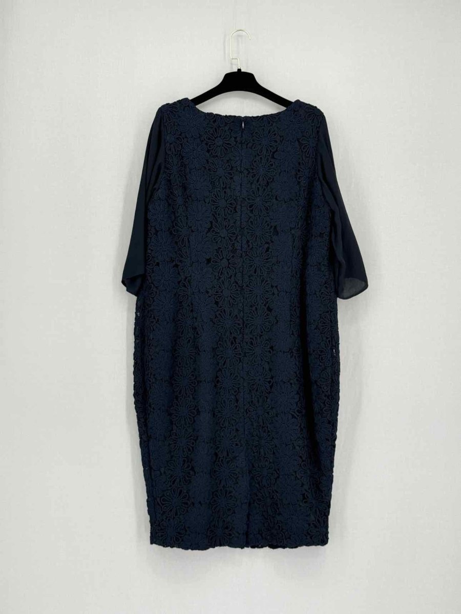 Pre-loved MARINA RINALDI Blue Size Large Knee Length Dress at Reems Closet