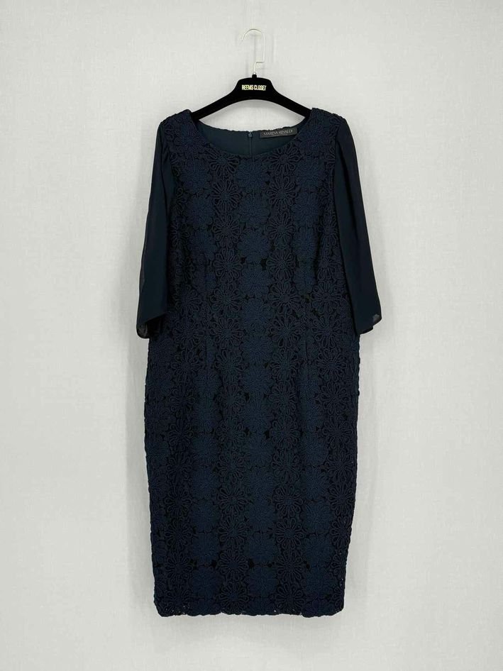Pre-loved MARINA RINALDI Blue Size Large Knee Length Dress at Reems Closet
