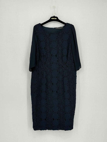 Pre-loved MARINA RINALDI Blue Size Large Knee Length Dress at Reems Closet