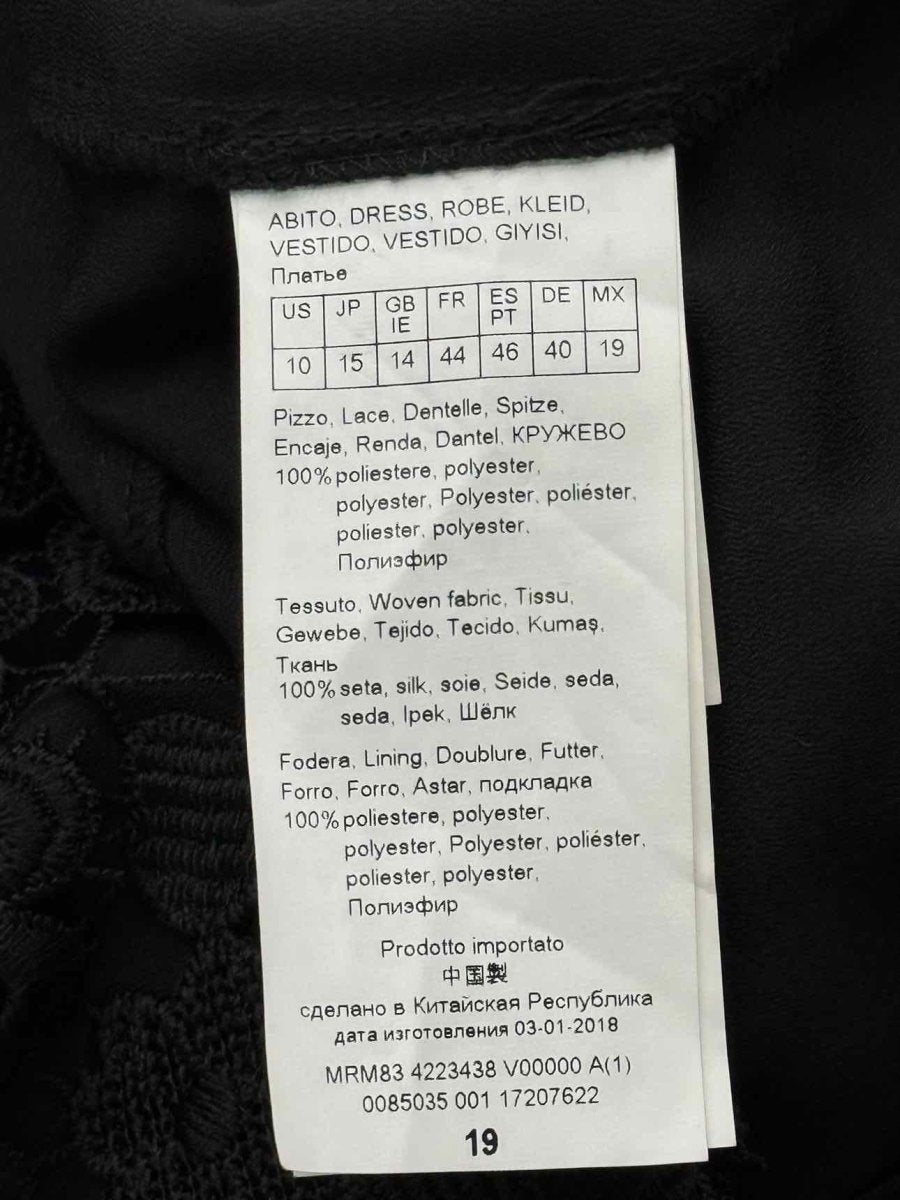 Pre-loved MARINA RINALDI Danae Black Size US 10 Midi Dress at Reems Closet