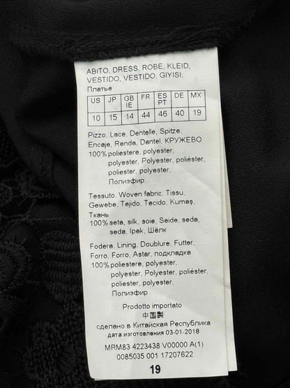 Pre-loved MARINA RINALDI Danae Black Size US 10 Midi Dress at Reems Closet