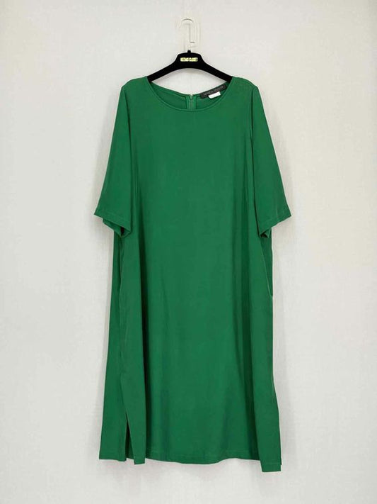 Pre-loved MARINA RINALDI Green Size Large Midi Dress at Reems Closet