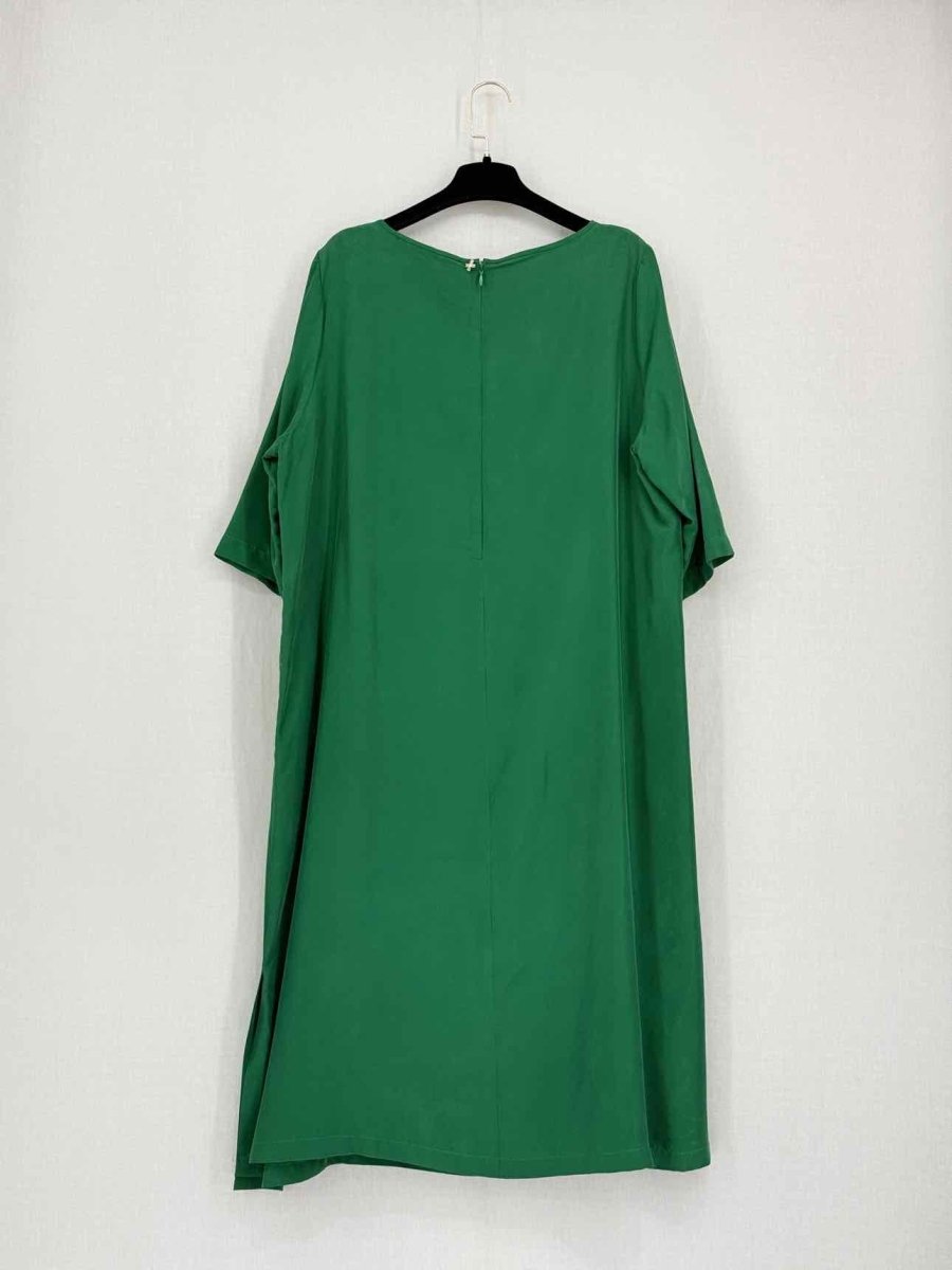 Pre-loved MARINA RINALDI Green Size Large Midi Dress at Reems Closet